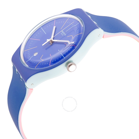 Swatch Blue Layered Quartz Blue Dial Men's Watch SUOS403
