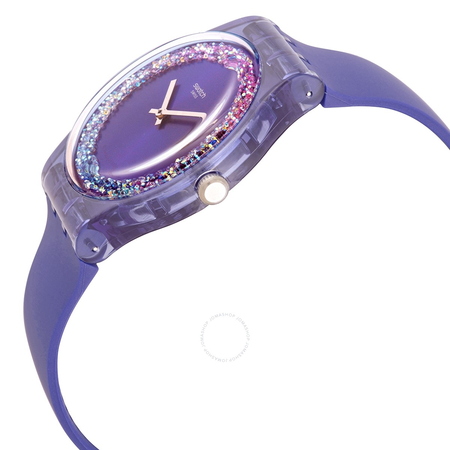Swatch Purple Rings Quartz Purple Dial Ladies Watch SUOV106