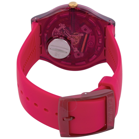 Swatch Ruby Rings Quartz Red Dial Ladies Watch SUOP111