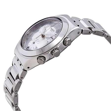 Swatch Silver Ring Chronograph Quartz Silver Dial Men's Watch YCS604G