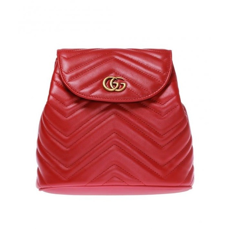 Gucci GG Marmont Quilted Backpack in Red 528129 DRW4T 6433