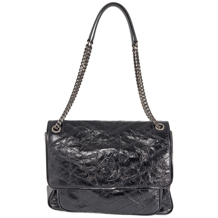 Saint Laurent Ladies Niki Shoulder Bag in Vintage Leather 498883 0EN04 1000