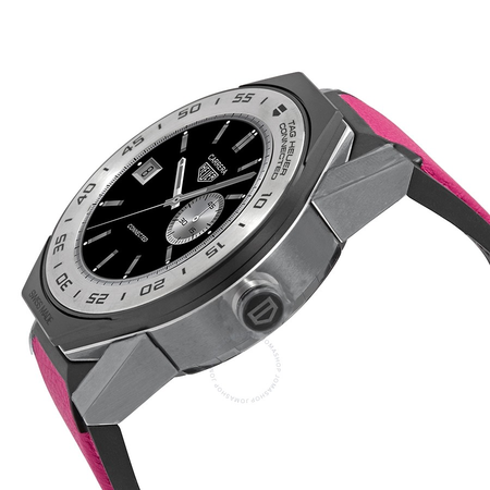 Tag Heuer Connected Modular Chronograph Pink Leather Smart Watch SBF818001.11FT8040