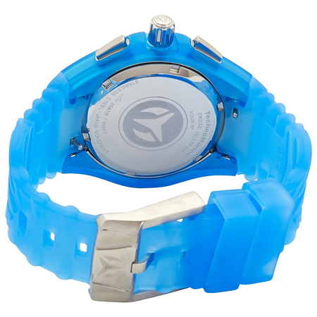 Technomarine Cruise JellyFish Blue Silicone Strap Chronograph Mother of Pearl Dial Ladies Watch TM-115270