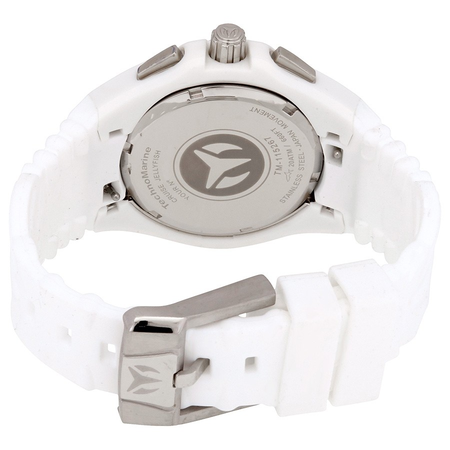 Technomarine Cruise JellyFish White Silicone Strap Chronograph Mother of Pearl Dial Ladies Watch 115267 TM-115267