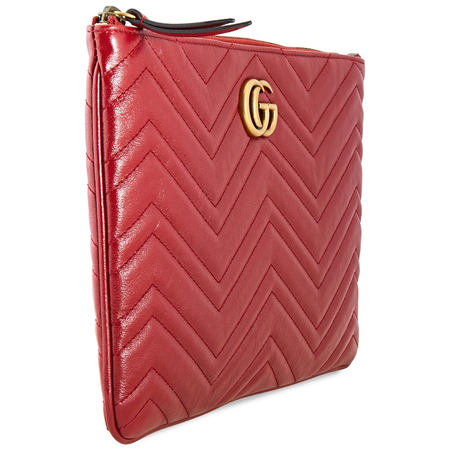 Gucci Ladies GG Marmont Leather Clutch with logo 525541 0OLET 6438