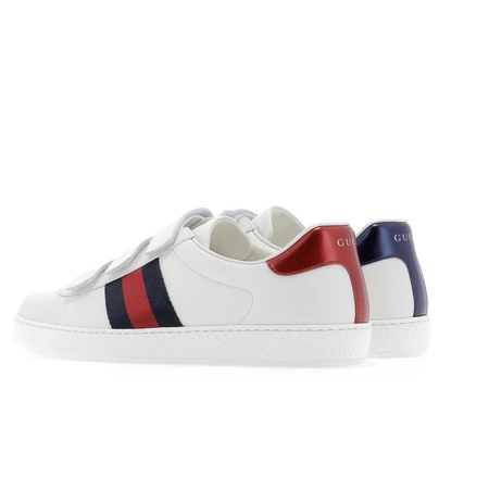 Gucci Men's New Ace Velcro Strap Sneakers 548699 DOPE0 9095