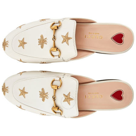 Gucci Princetown Embroidered Leather Slipper 505268 D3V00 9022