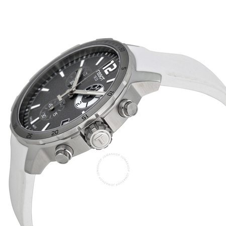 Tissot Quickster Grey Dial White Silicone Men's Watch T0954491706700 T095.449.17.067.00