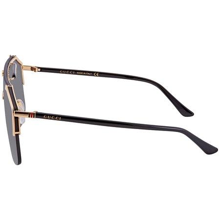 Gucci Gucci Grey Sheild Men's Sunglasses GG0291S 001 99 GG0291S 001 99