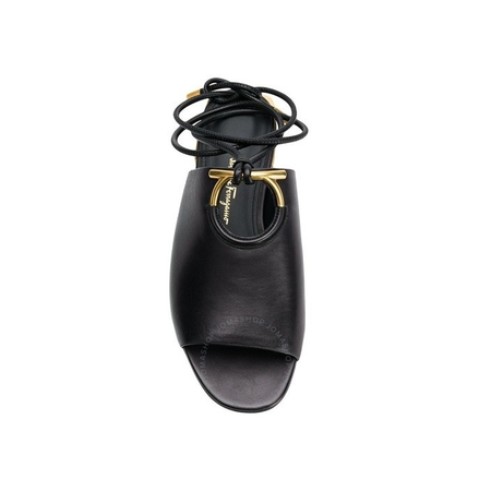 Ferragamo Black Laino Heel Sandals 01P020 705565