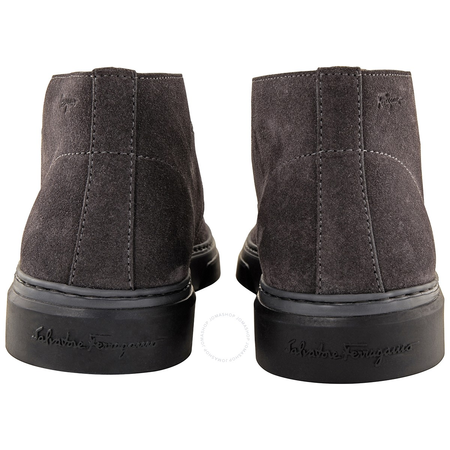 Ferragamo Men's Alder Dark Grey Chukka Boots 02B338 704412