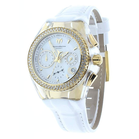 Technomarine Cruise Chronograph Quartz Crystal White Dial Ladies Watch TM-117046