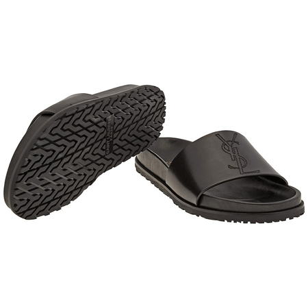 Saint Laurent Men's Black Leather Sandal 510436 BDA00 1000