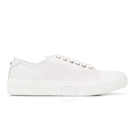 Jimmy Choo White Aiden Lowtop Sneaker 183 AIDEN EJL WHITE