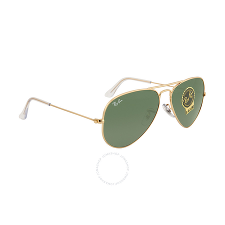 Ray Ban Aviator Arista Green 55 mm Sunglasses RB3025 W3234 55-14 RB3025 W3234 55-14