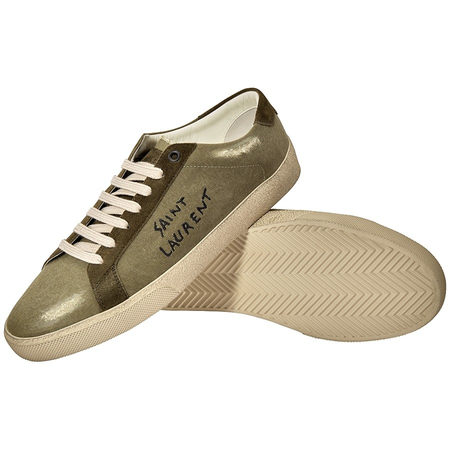 Saint Laurent Court Classic SL/06 Sneakers In Embroidered Destroyed Canvas 549403 93B10 3360