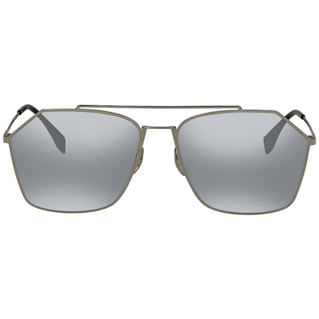 Fendi Silver Rectangular Sunglasses FF M0022/F/S 6LB/T4 FF M0022/F/S 6LB/T4 59