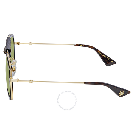 Gucci Green Aviator Sunglasses GG0062S-014 57 GG0062S-014 57
