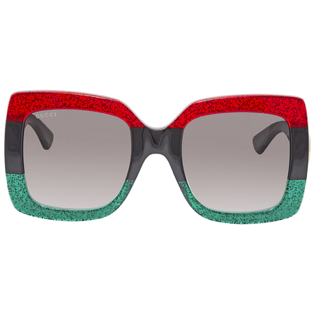 Gucci Grey Gradient Square Sunglasses GG0083S 001 55
