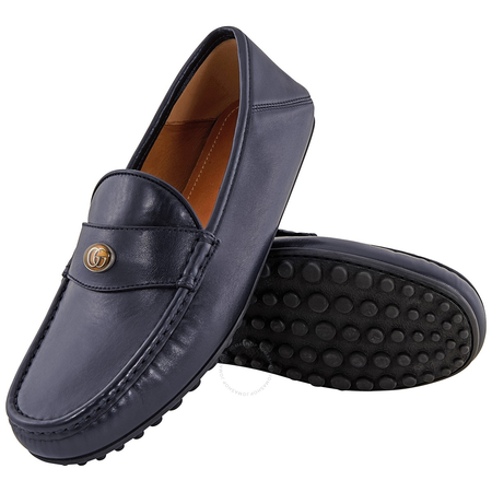 Gucci Men's Blue GG Logo Loafers 529880 0R030 4009