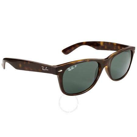 Ray Ban New Wayfarer Polarized Green Sunglasses RB2132 902/58 55-18