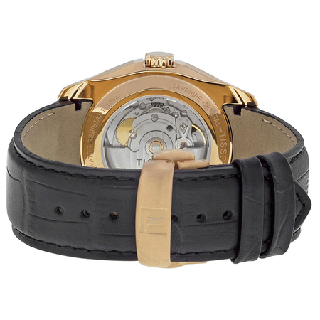 Tissot Couturier Automatic Black Dial Black Leather Men's Watch T0354283605100 T035.428.36.051.00