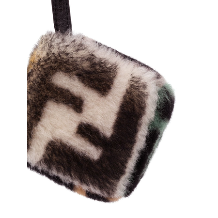 Fendi Ladies Cube Shearling Bag Charm 7AR720-A5KB-F0MWU