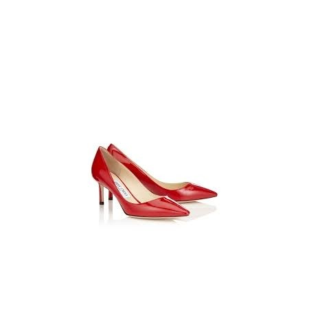 Jimmy Choo Womens Patent Leather Pointy Toe Pumps in Red 247 ROMY 60 PAT RED