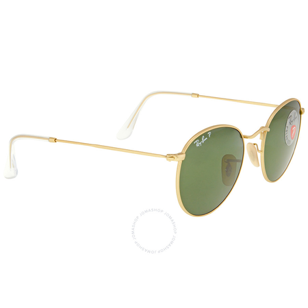 Ray Ban Round Metal Polarized Green Classic G-15 Sunglasses RB3447 112/58 50 RB3447 112/58 50
