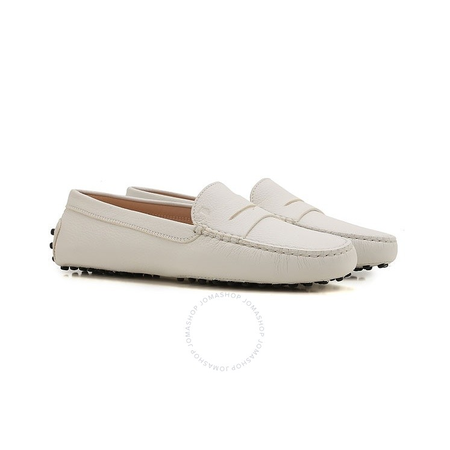 Tod's Tod's Leather Gommino Driving Shoes in White XXW00G000105J1B015