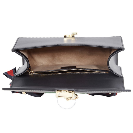 Gucci Sylvie Shoulder Bag in Black 421882 CVLEG 8638