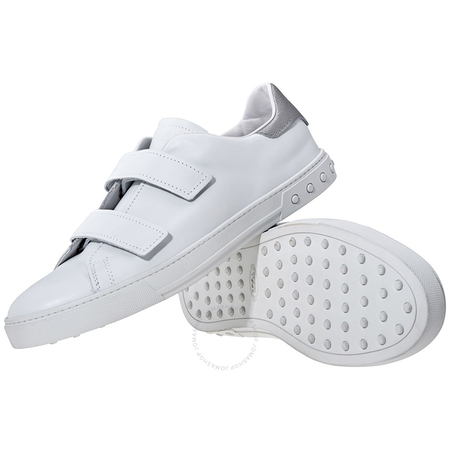 Tod's Men's Boat Shoes in White/Platinum XXM0XY0P640D6S1556