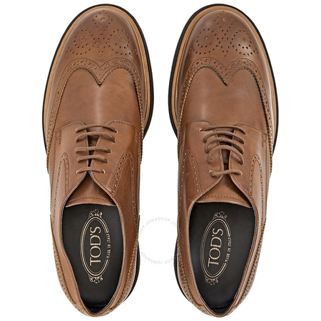 Tod's Men's Derby Shoes in Dark Caramel XXM0ZR00C10D90C817
