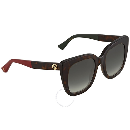 Gucci Green Gradient Square Ladies Sunglasses GG0163S 004 51 GG0163S 004 51