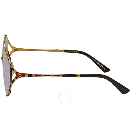 Gucci Grey Gradient Round Ladies Sunglasses GG0595S 002 59