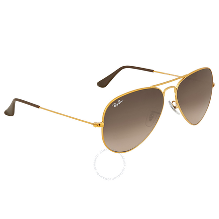 Ray Ban Brown Gradient Aviator Sunglasses RB3025 9001A5 58
