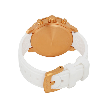 Tissot Quickster Chronograph Mother Of Pearl Dial White Silicone Ladies Sports Watch T095.417.37.117.00