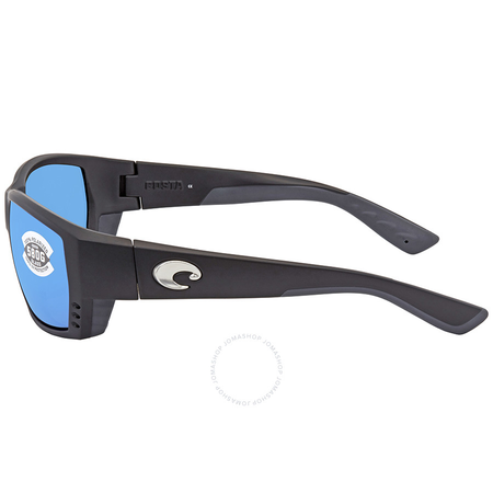 Costa Del Mar Tuna Alley Large Fit Blue Mirror Glass Rectangular Polarized Sunglasses TA 11 OBMGLP TA 11 OBMGLP
