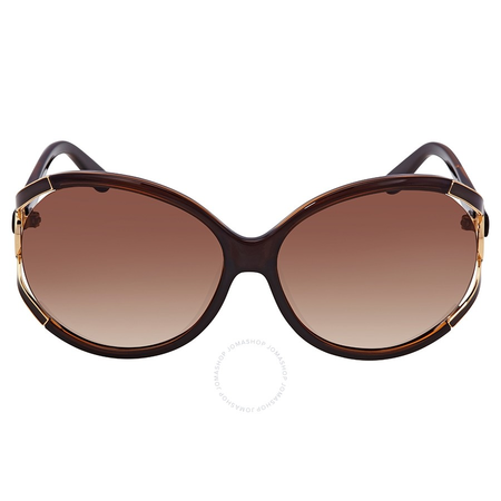 Ferragamo Brown Gradient Round Sunglasses SF600S 220 61