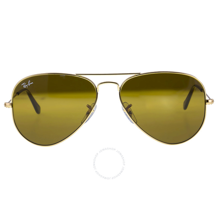 Ray Ban Aviator Brown Classic B-15 Men's Sunglasses RB3025 001/33 58-14 RB3025 001/33 58-14