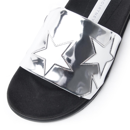 Stella Mccartney Ladies Sneaker Slides Silver Slides 515467 W0ZR5 8171