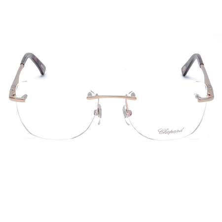 Chopard VCHB71S Rose Gold Tone Rectangular Rimless Eyeglass Frames 02AM VCHB71S-02AM-53