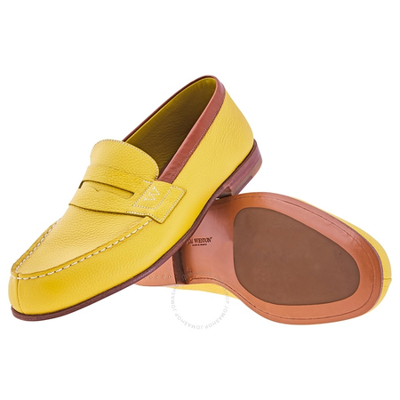 J.M. Weston Men's Loafer Yellow Penny Loafer Soft Ltr Sol 114528190