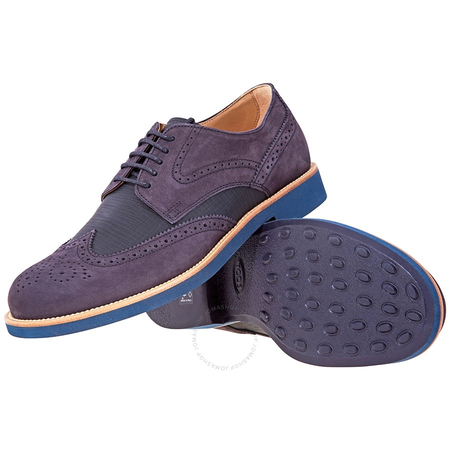 Tod's Men's Classic Brogue Shoes in Light Baltic/Black XXM0WP00C10C5J026Q