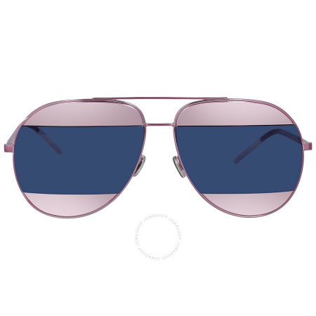Dior Split Violet, Blue Mirror Aviator Unisex Sunglasses DIORSPLIT1 02T/8F 59
