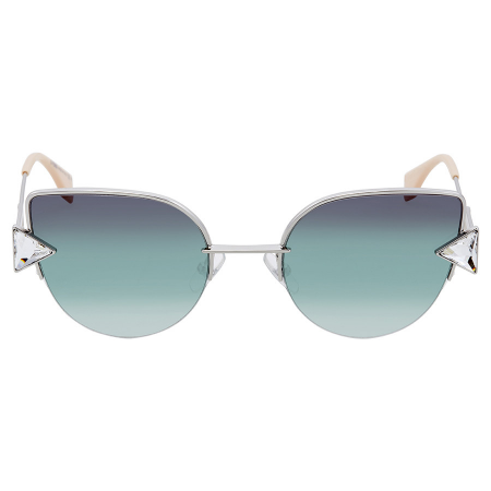 Fendi Rainbow Mauve, Green and Transparent Gradient Cat Eye Ladies Sunglasses FF 0242/S VGV/QC 52