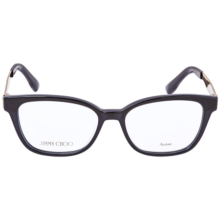 Jimmy Choo Ladies Black, Gold-tone Square Eyeglass Frames JC160-0QFE-51