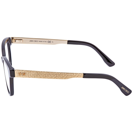 Jimmy Choo Ladies Black, Gold-tone Square Eyeglass Frames JC160-0QFE-51