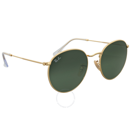 Ray Ban Green Classic G-15 Round Metal Sunglasses RB3447 001 53